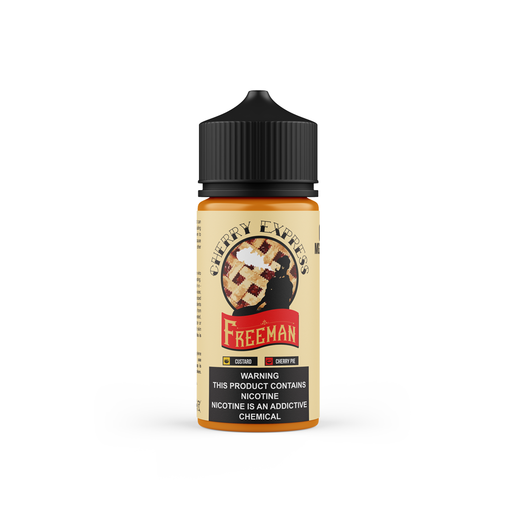Cherry express - Cherry Pie with two scoops of vanilla ice cream Freeman Vape Cherry express - Cherry Pie with two scoops of vanilla ice cream Freeman Vape