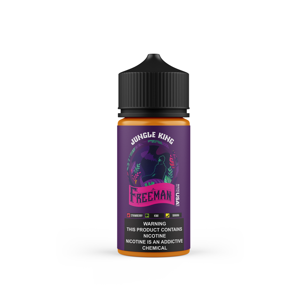 Jungle King - Strawberry kiwi & banana in a sour blend Freeman Vape Jungle King - Strawberry kiwi & banana in a sour blend Freeman Vape