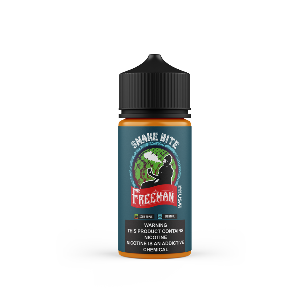 Snake Bite - Sour green apple with very icy menthol Freeman Vape Snake Bite - Sour green apple with very icy menthol Freeman Vape