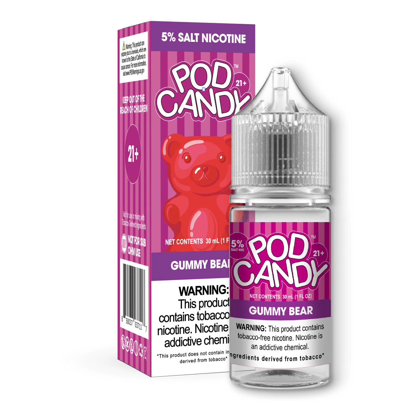 Pod Candy Gummy Bear - Salt nicotine Freeman Vape Pod Candy Gummy Bear - Salt nicotine Freeman Vape