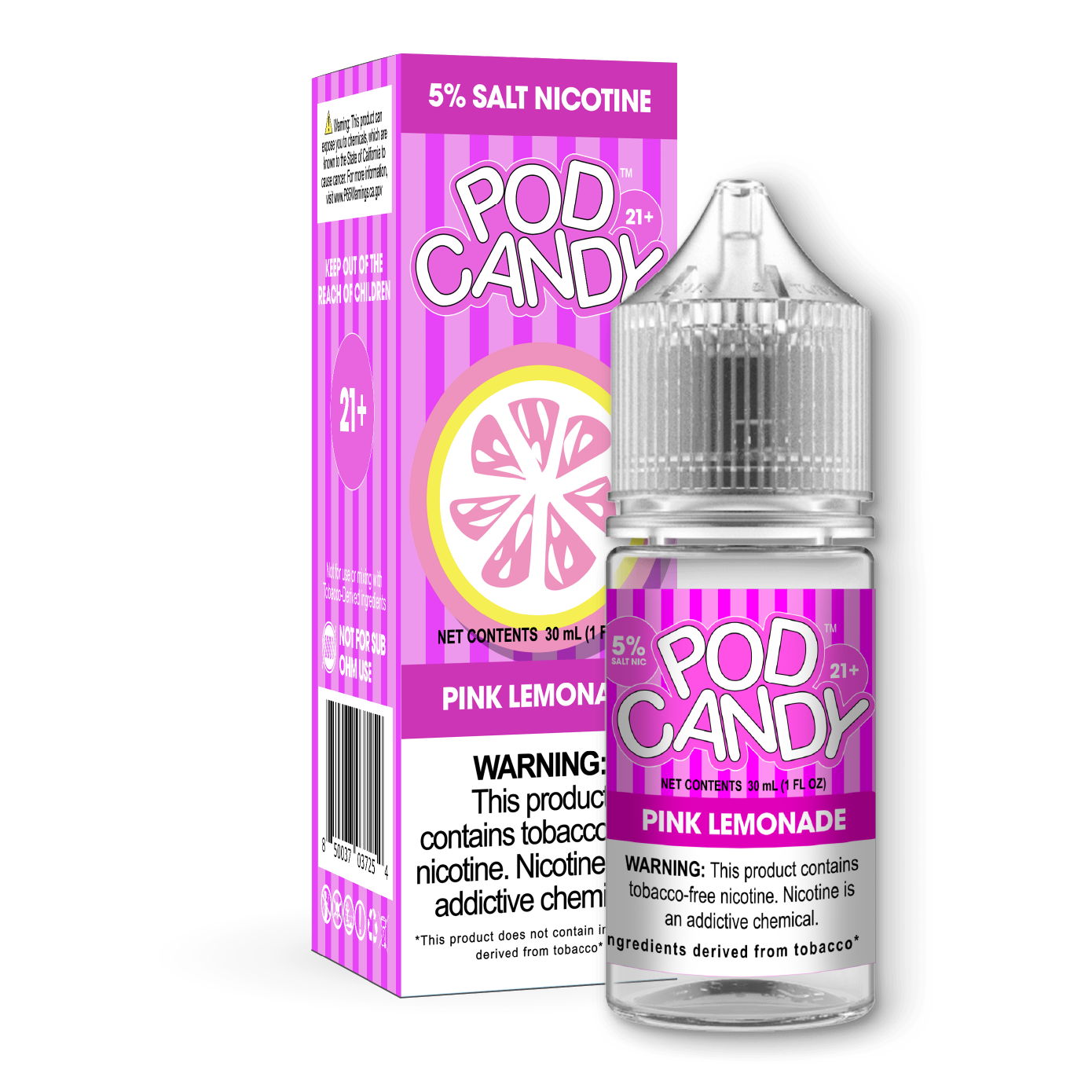 Pod Candy Pink Lemonade 5% - Salt nicotine Freeman Vape Pod Candy Pink Lemonade 5% - Salt nicotine Freeman Vape